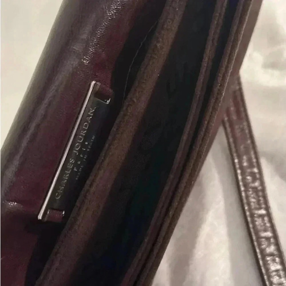 Charles Jourdan Leather Purse Clutch Womens Brown - Picture 5 of 9